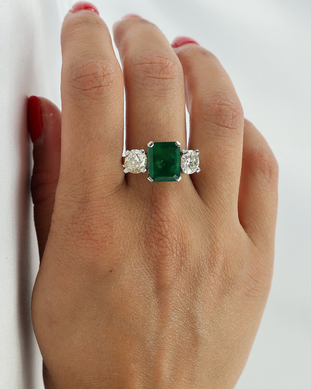 Anello antico smeraldo cod. 6644
