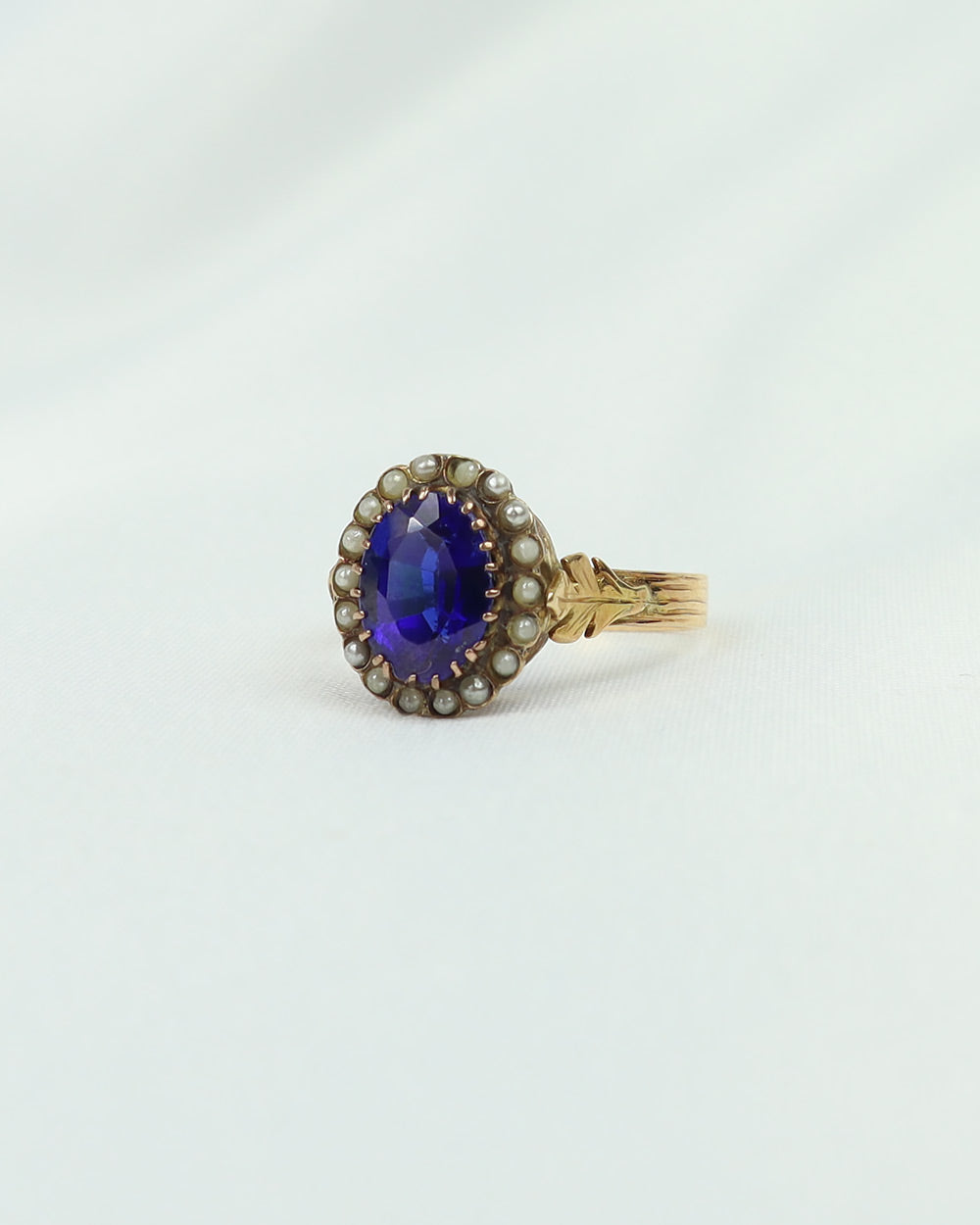 Anello blu microperle cod. 6716