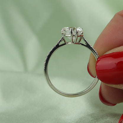 Anello solitario a cuore ct 1,51 7163